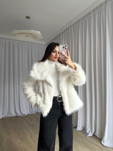 EROS Kürk 8735 - Beyaz - Mooi Butik