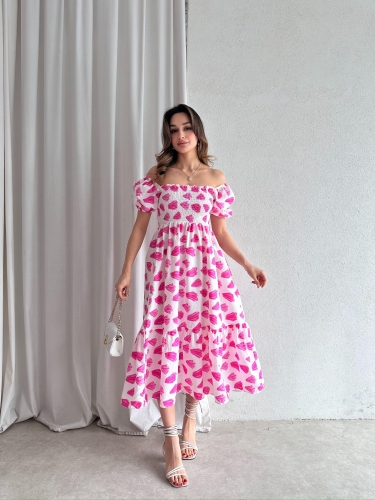 EWNER Midi Elbise 7890 - Pembe - 2