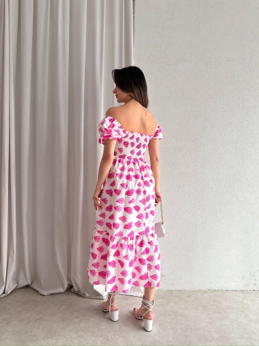 EWNER Midi Elbise 7890 - Pembe - 3