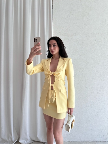 FALLON Takım 5709 - Sarı - Mooi Butik