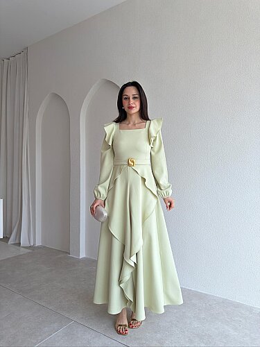 FAURA Maxi Elbise 6954 - Yeşil