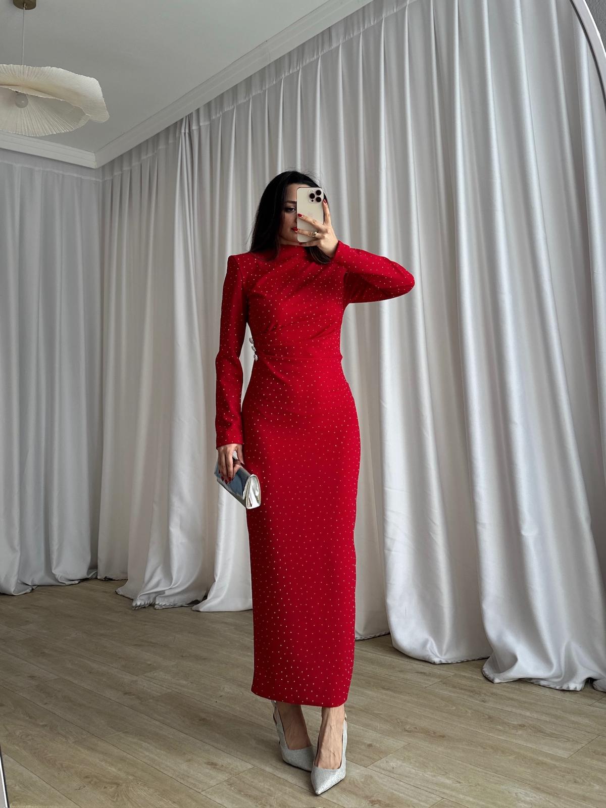 FLORİSA Elbise 2586 - Kırmızı