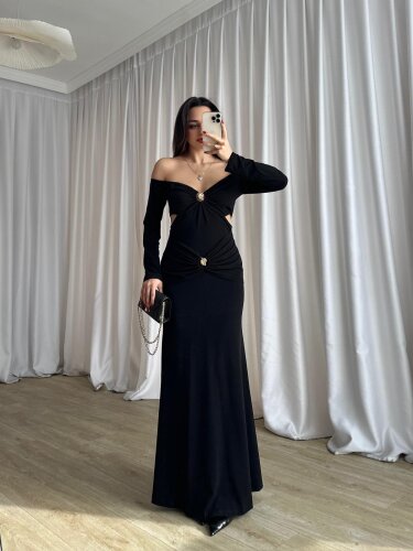 FRENZY Elbise 8736 - Siyah - Mooi Butik