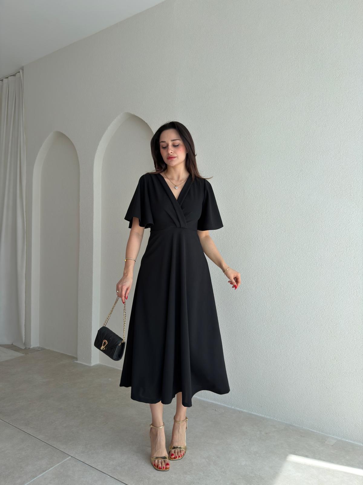 FRESH Midi Elbise 8984 - Siyah