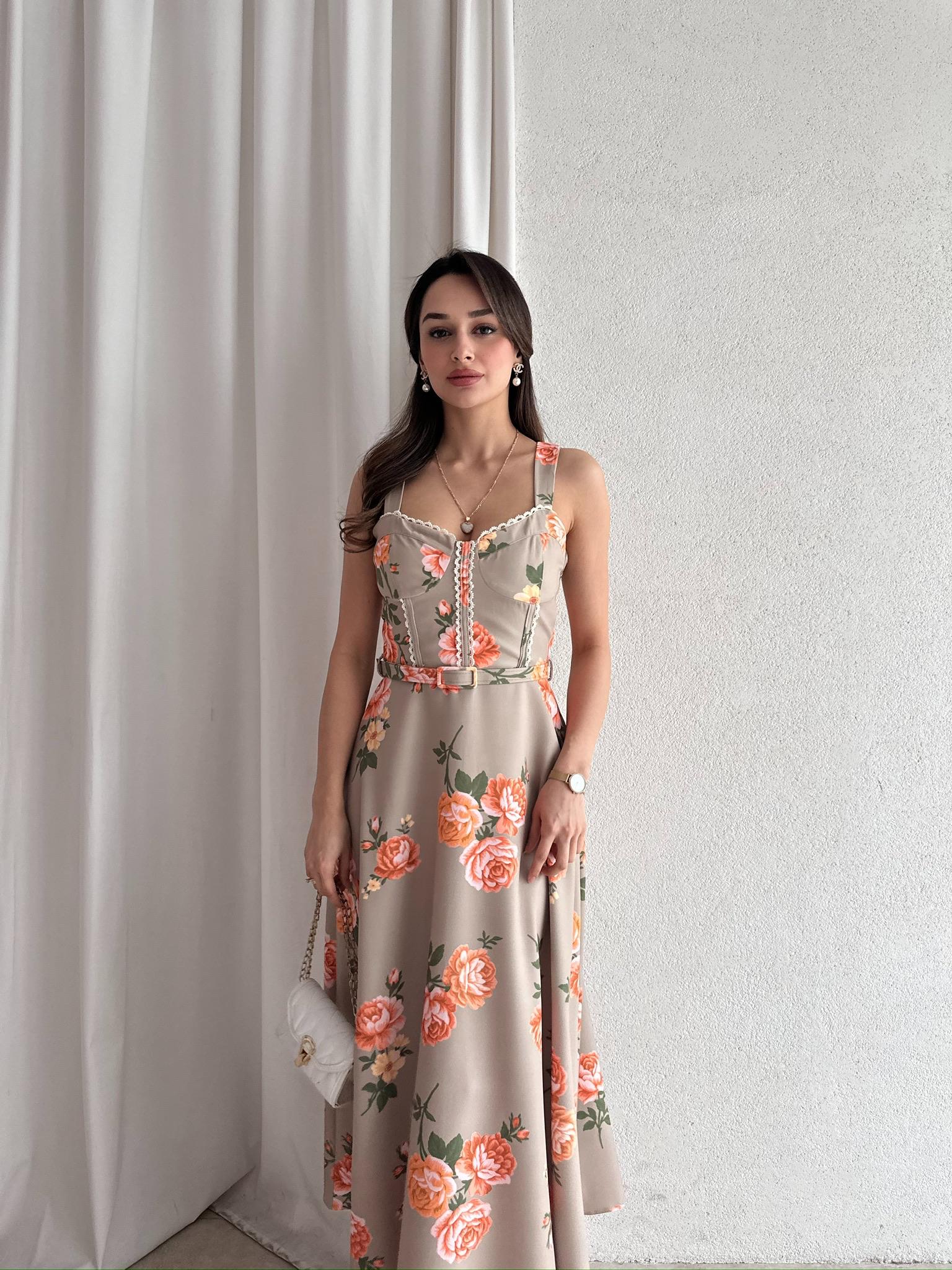 FULGENT Midi Elbise 7495 - Yeşil