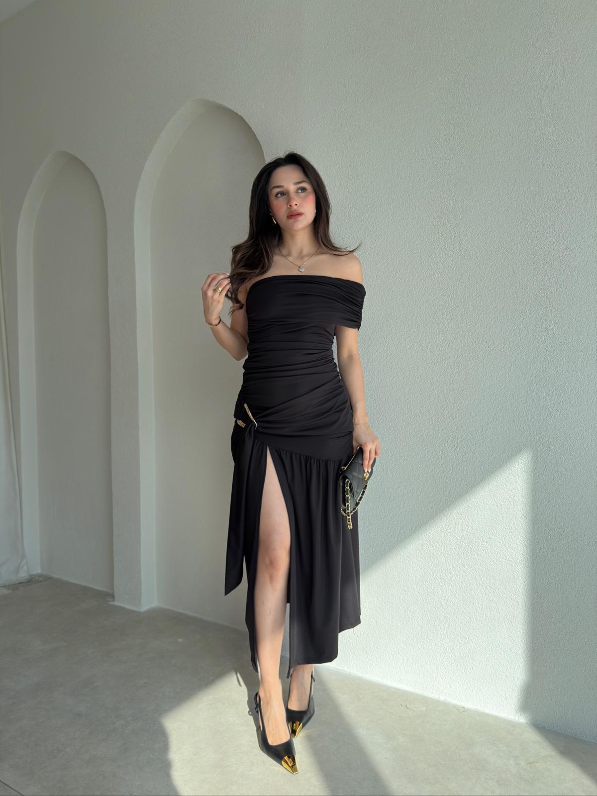 GALLER Midi Elbise 9000 - Siyah