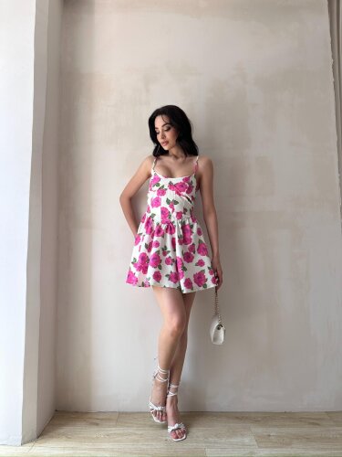 GARDEN Elbise 8559 - Pembe - Mooi Butik