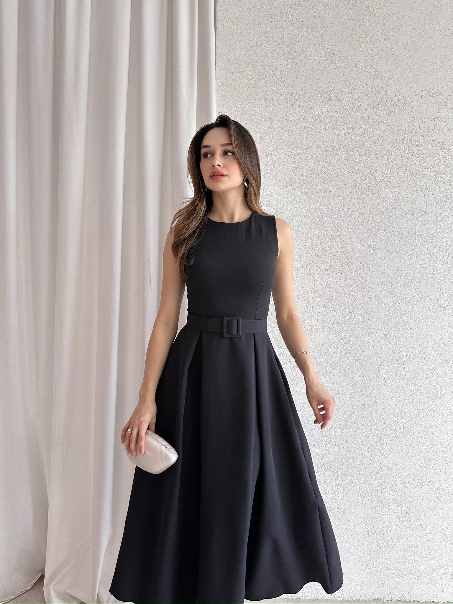 Garnet Midi Elbise 4404 Elbİse Mooi Butik 
