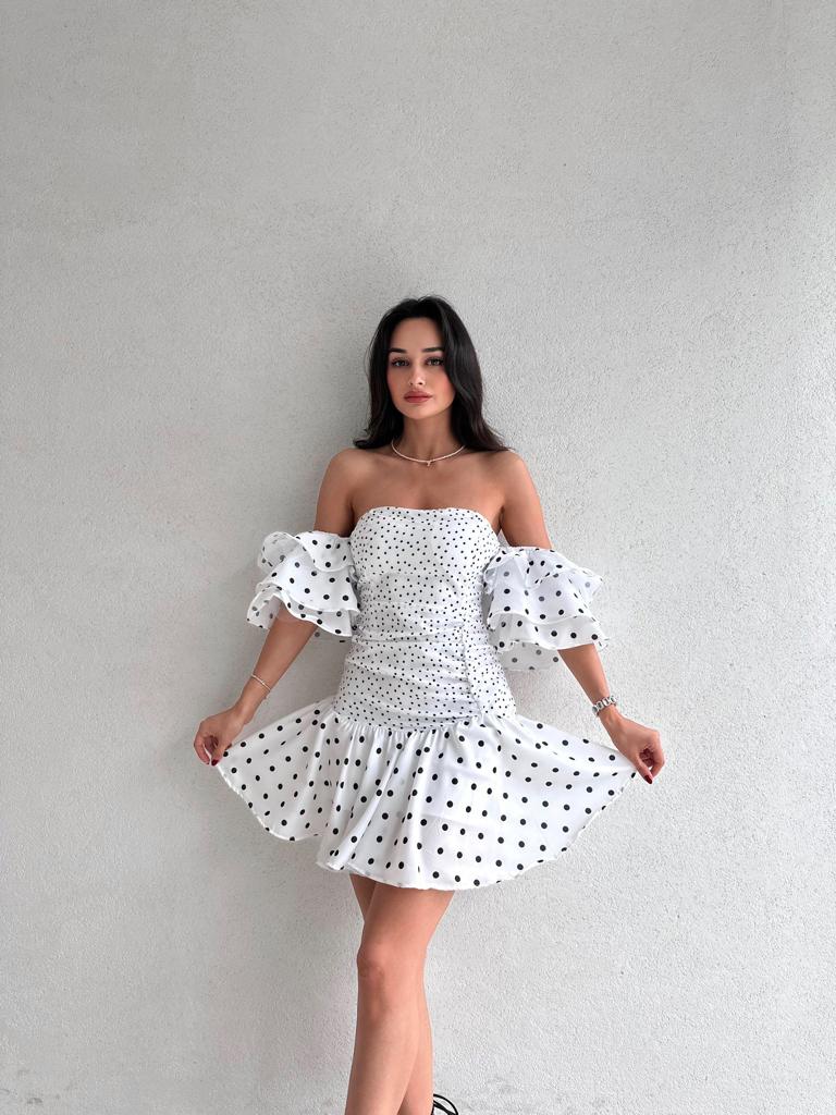 Gipe Detaylı Mini SİLVA Elbise 8391