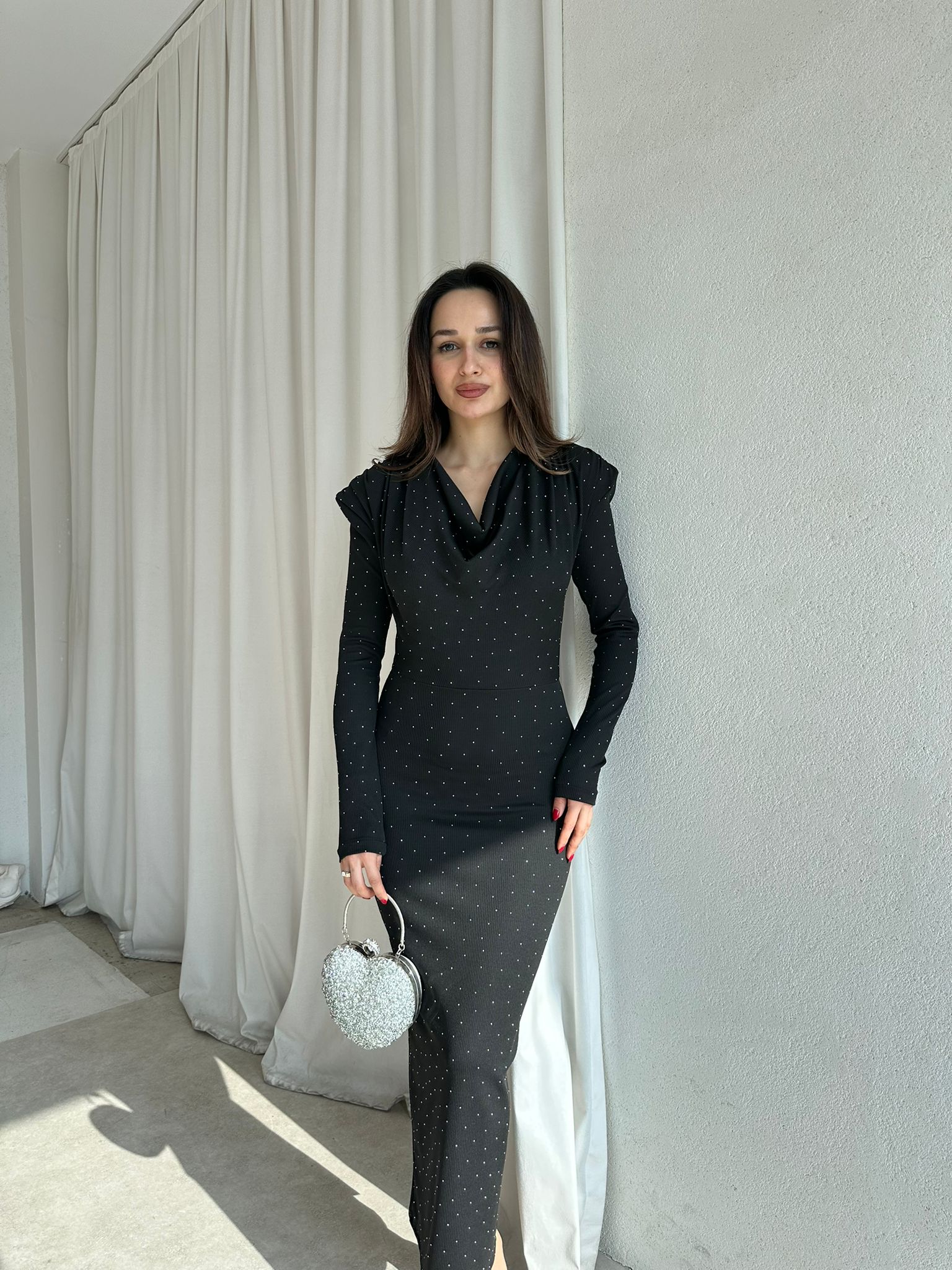 GLEAM Elbise 8805 - Siyah