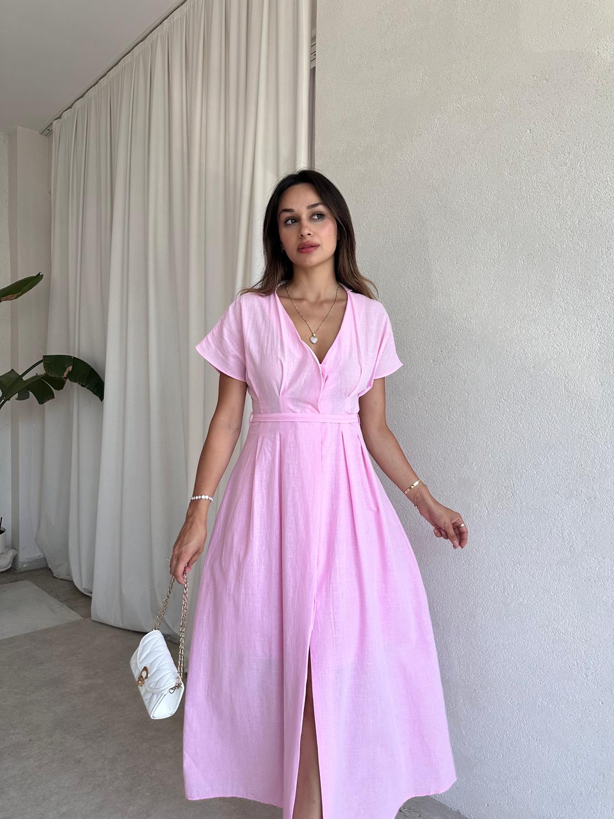 GLOW Midi Elbise 4976 - Pembe