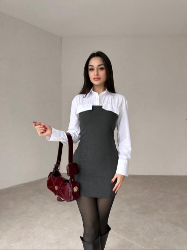 Gömlek Detaylı Mini SİMON Elbise 2010 - Mooi Butik