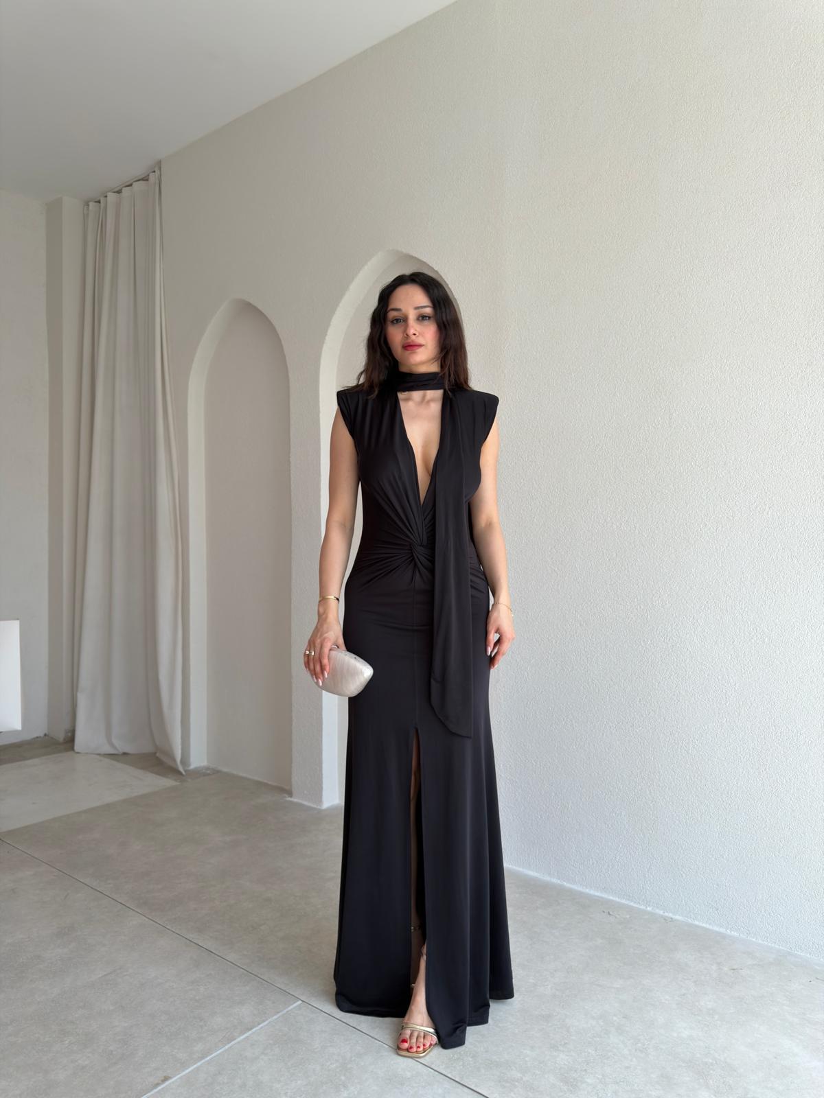 GOSH Maxi Elbise 6365 - Siyah