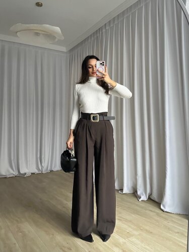 GRASİA Pantolon 8695 - Acı Kahve - Mooi Butik