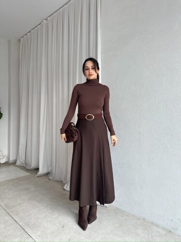 GRETA Midi Etek 8697 - Acı Kahve - 2