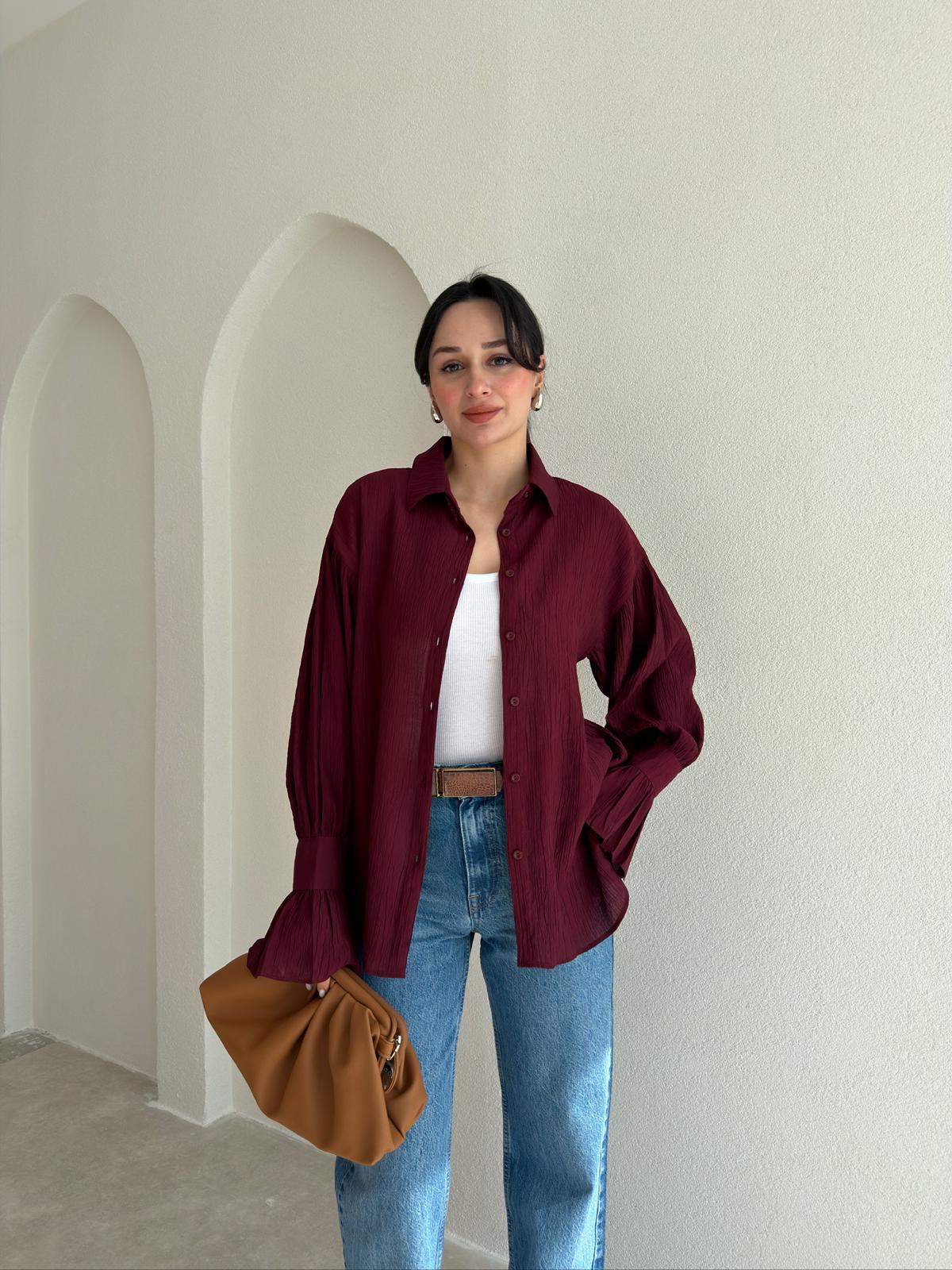  HELGA Gömlek 6856 - Bordo