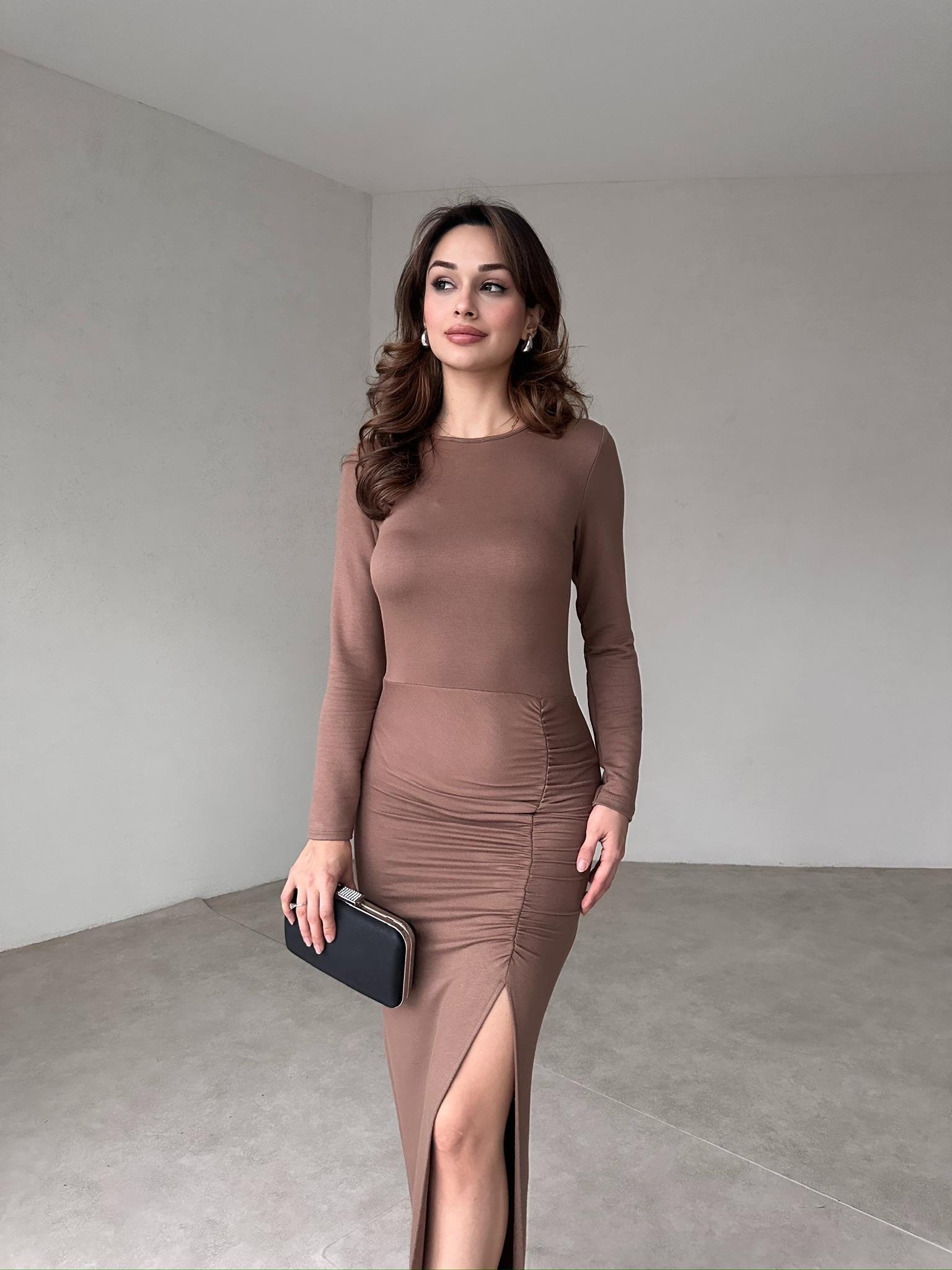 JAFFA Maxi Elbise 8756 - Kahverengi