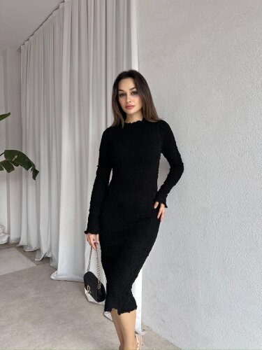 JANA Midi Elbise 8182 - Siyah - Mooi