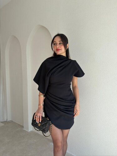 JEWEL Mini Elbise 9044 - Siyah - Mooi Butik