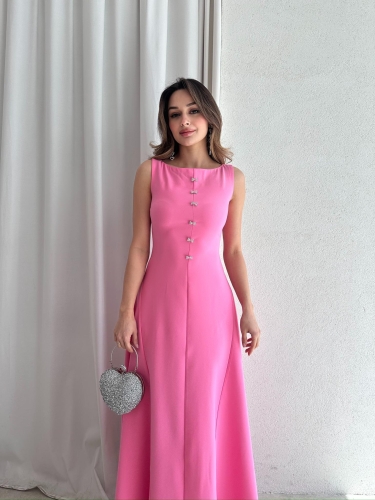 JOLENE Maxi Elbise 5055 - Pembe - Mooi Butik