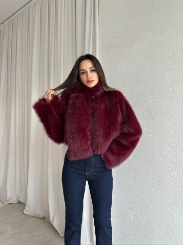 JOSEF Atkılı Kürk 8319 - Bordo - 3