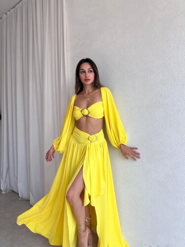 JOYCE Takım 9503 - Sarı - Mooi Butik