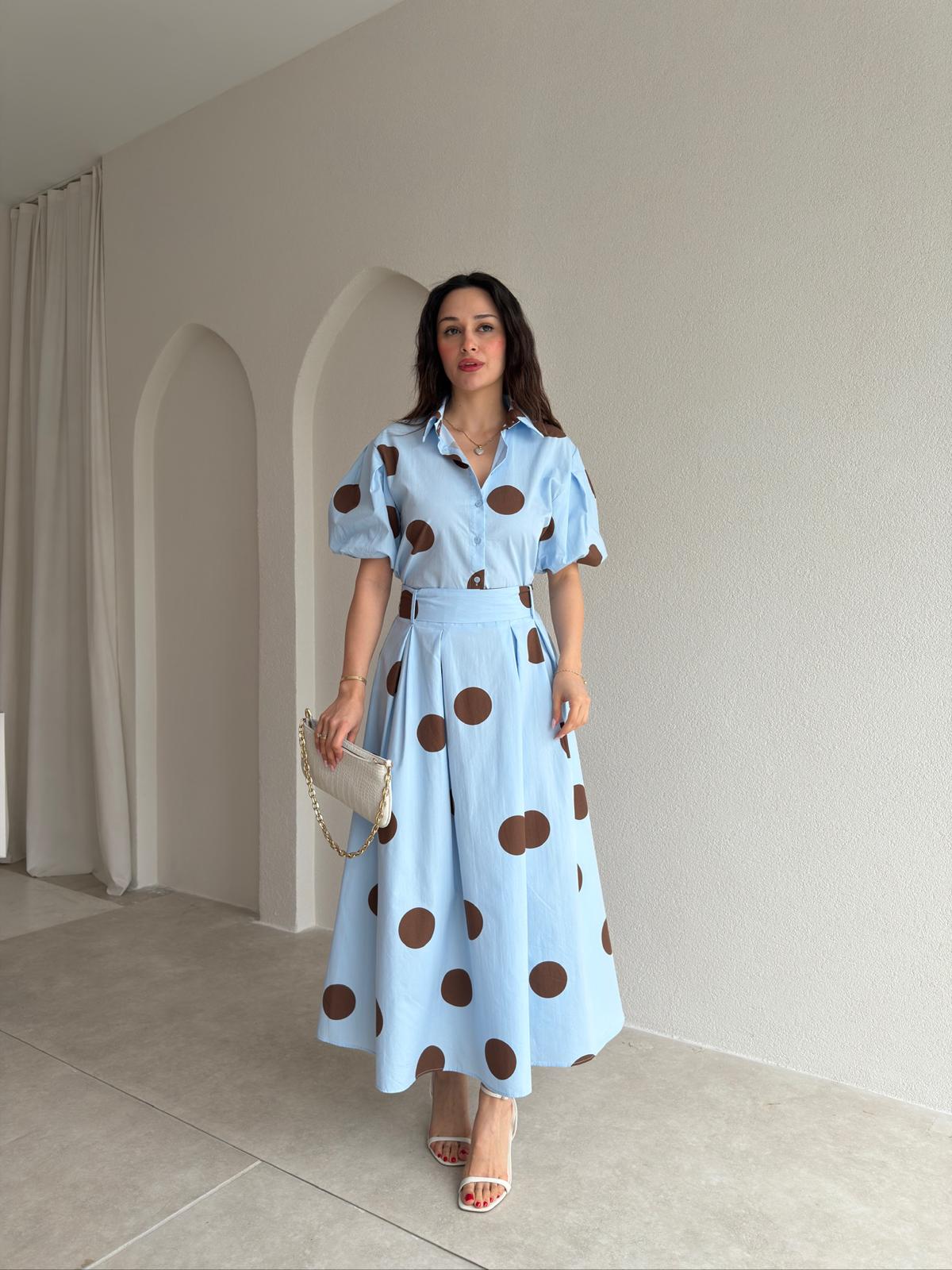 JUDY Puantiyeli Takım 9061 - Mavi