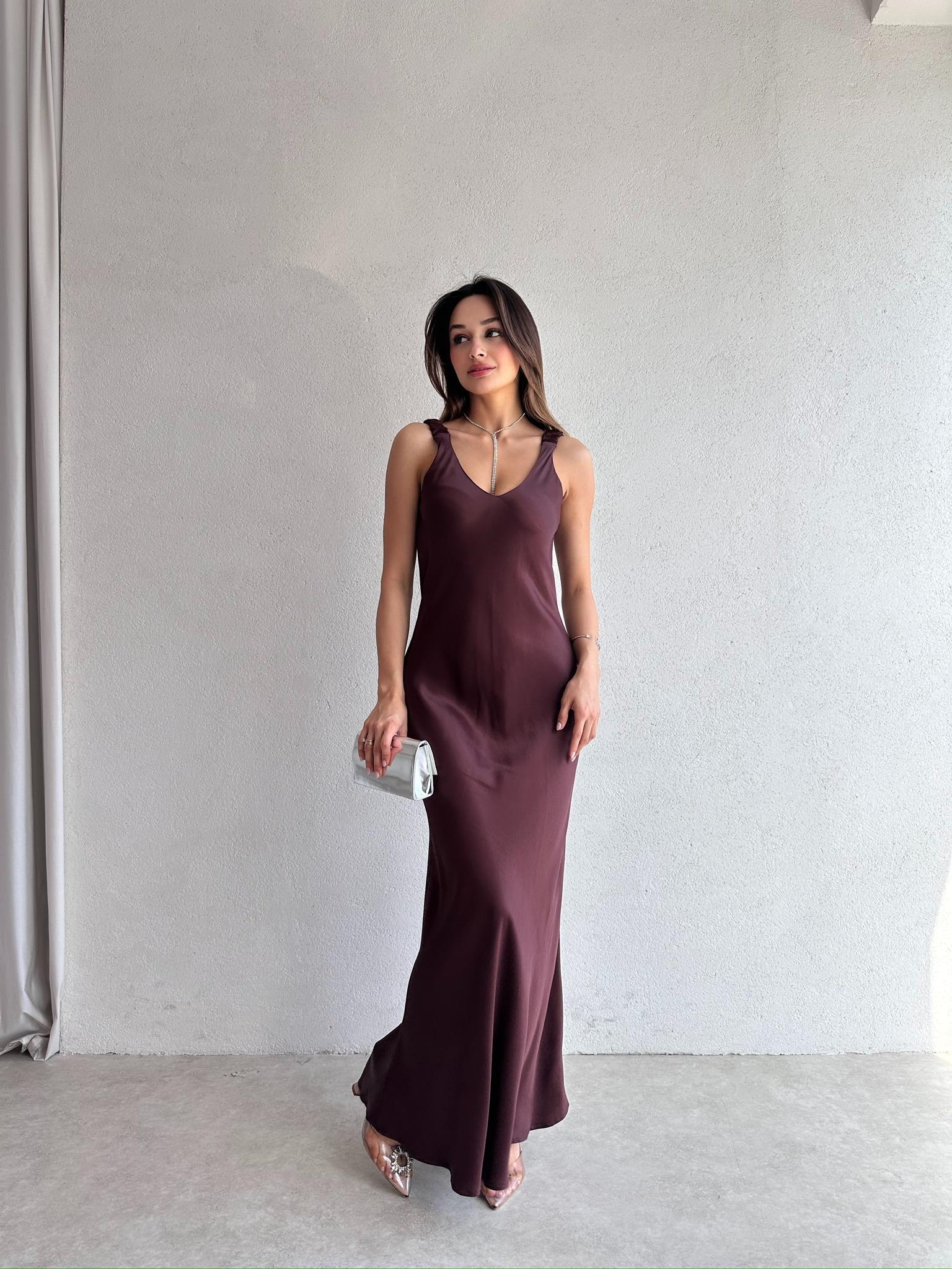 JUMP Maxi Elbise 2683 - Acı Kahve