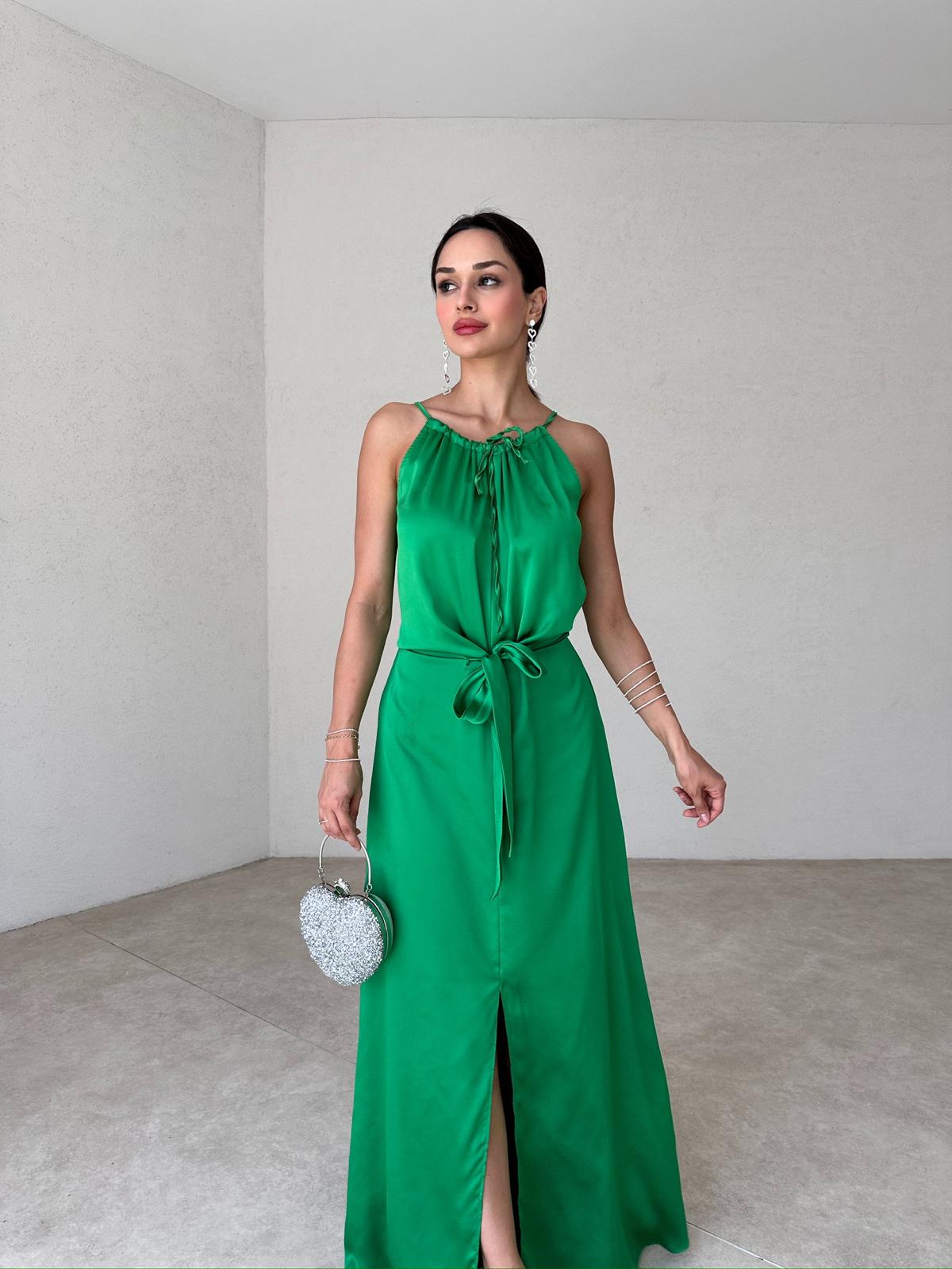 KAFKA Maxi Elbise 0032 - Yeşil