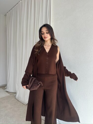 KASEY Takım 8507 - Acı Kahve - Mooi Butik