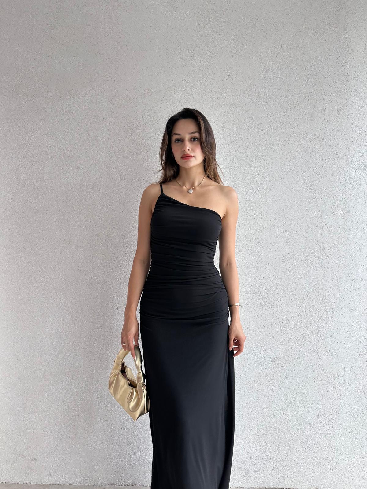 KENDALL Maxi Elbise 5539 - Siyah