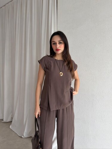 KİNG Takım 8766 - Acı Kahve - Mooi Butik