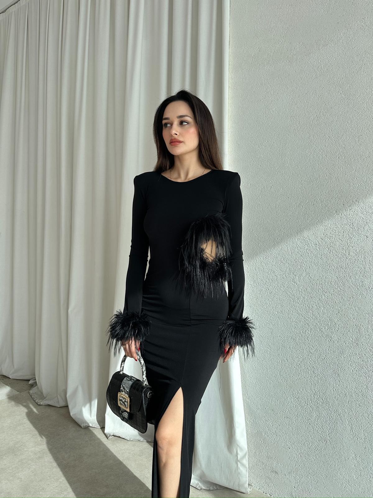 KLEİN Otriş Elbise 8729 - Siyah