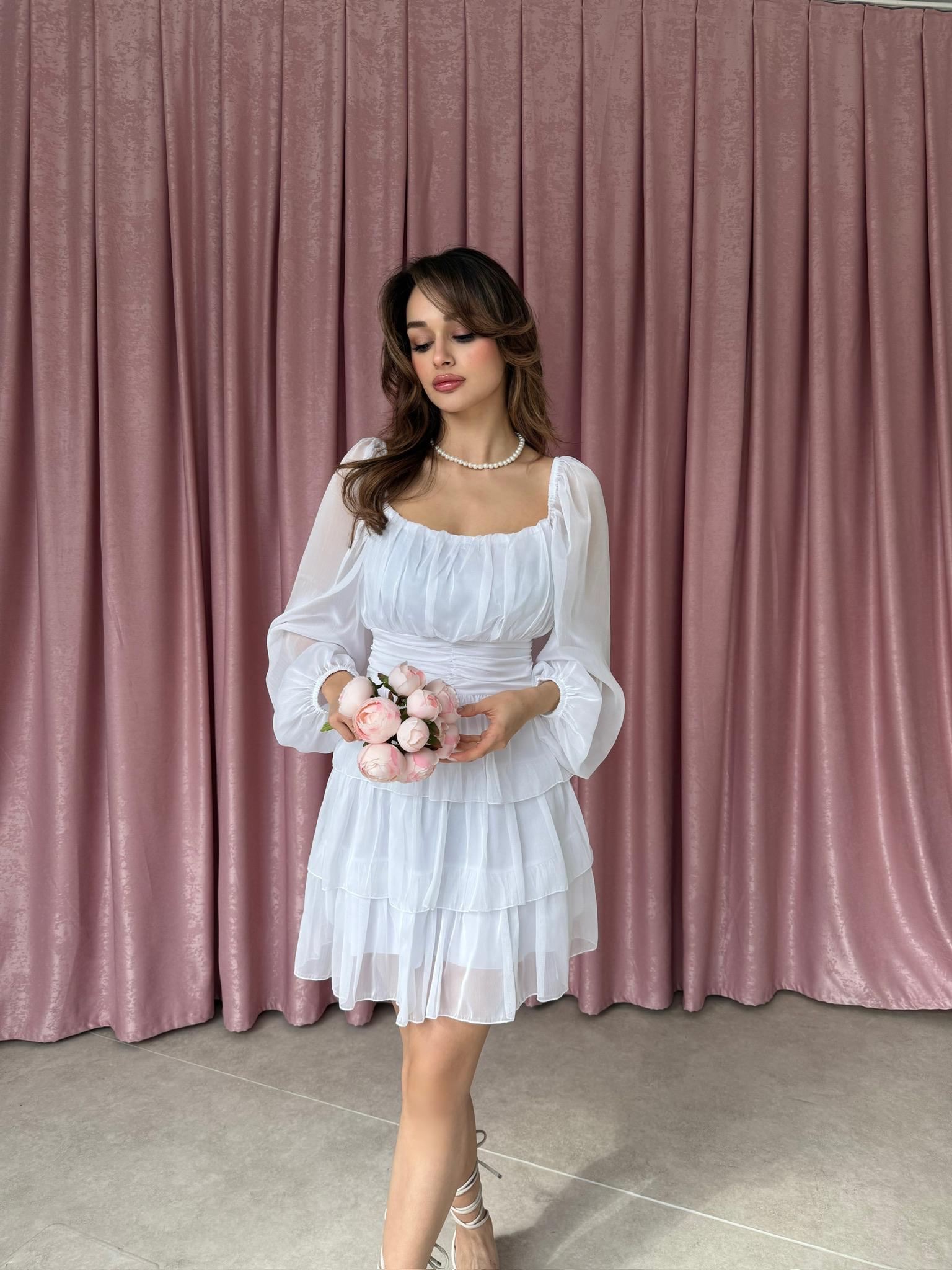 LAGERTA Mini Elbise 5373 - Beyaz