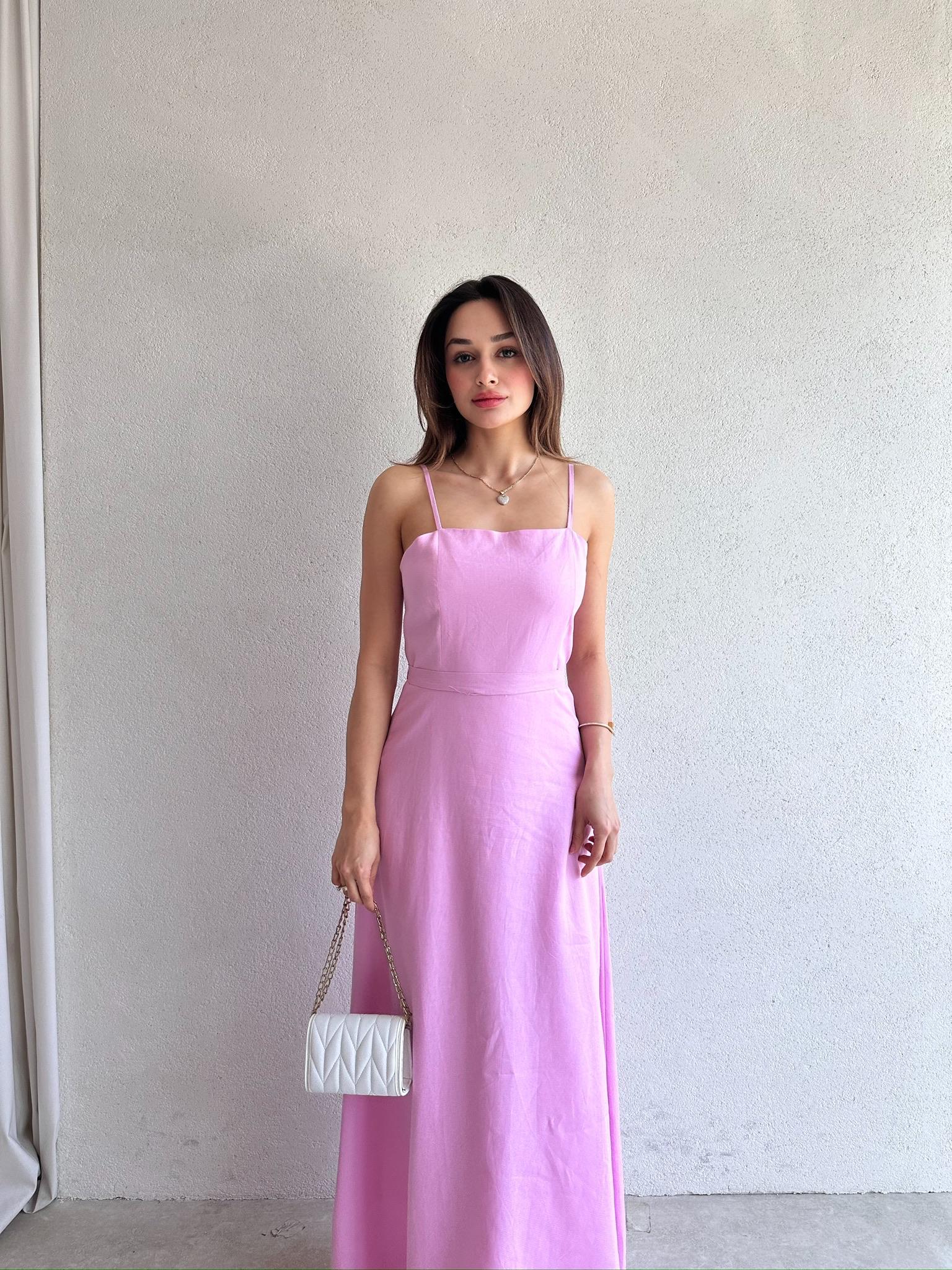LAMBORN Maxi Elbise 9690 - Pembe