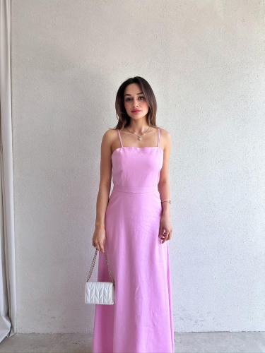 LAMBORN Maxi Elbise 9690 - Pembe - Mooi Butik