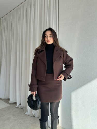 LARA Kaşe Takım 9244 - Acı Kahve - Mooi Butik