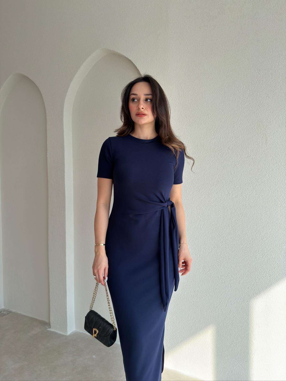 LEBRON Midi Elbise 9051 - Lacivert