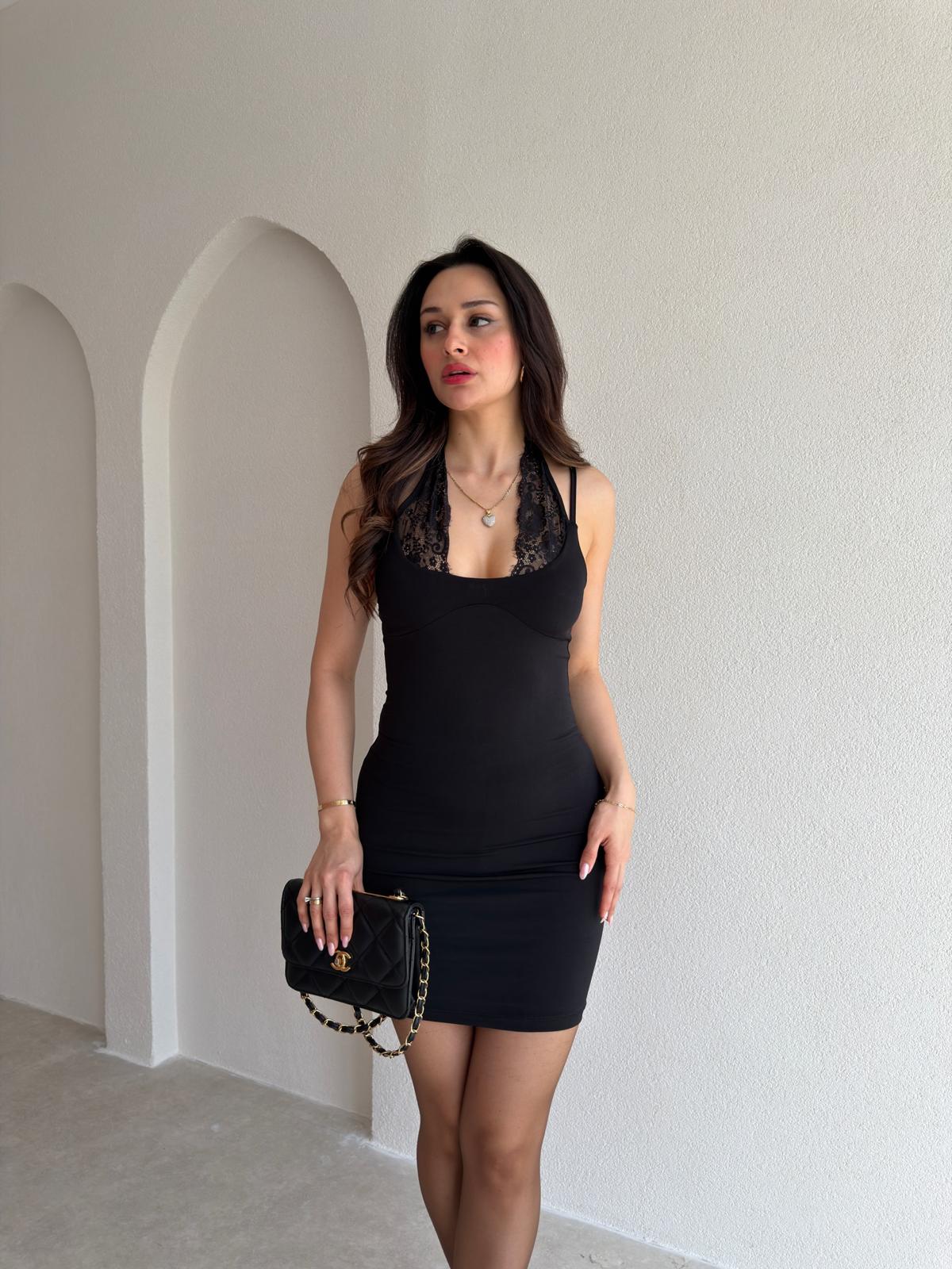 LEONİE Mini Elbise 4587 - Siyah