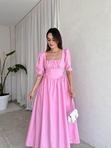 LEROY Maxi Elbise 2244 - Pembe - Mooi Butik