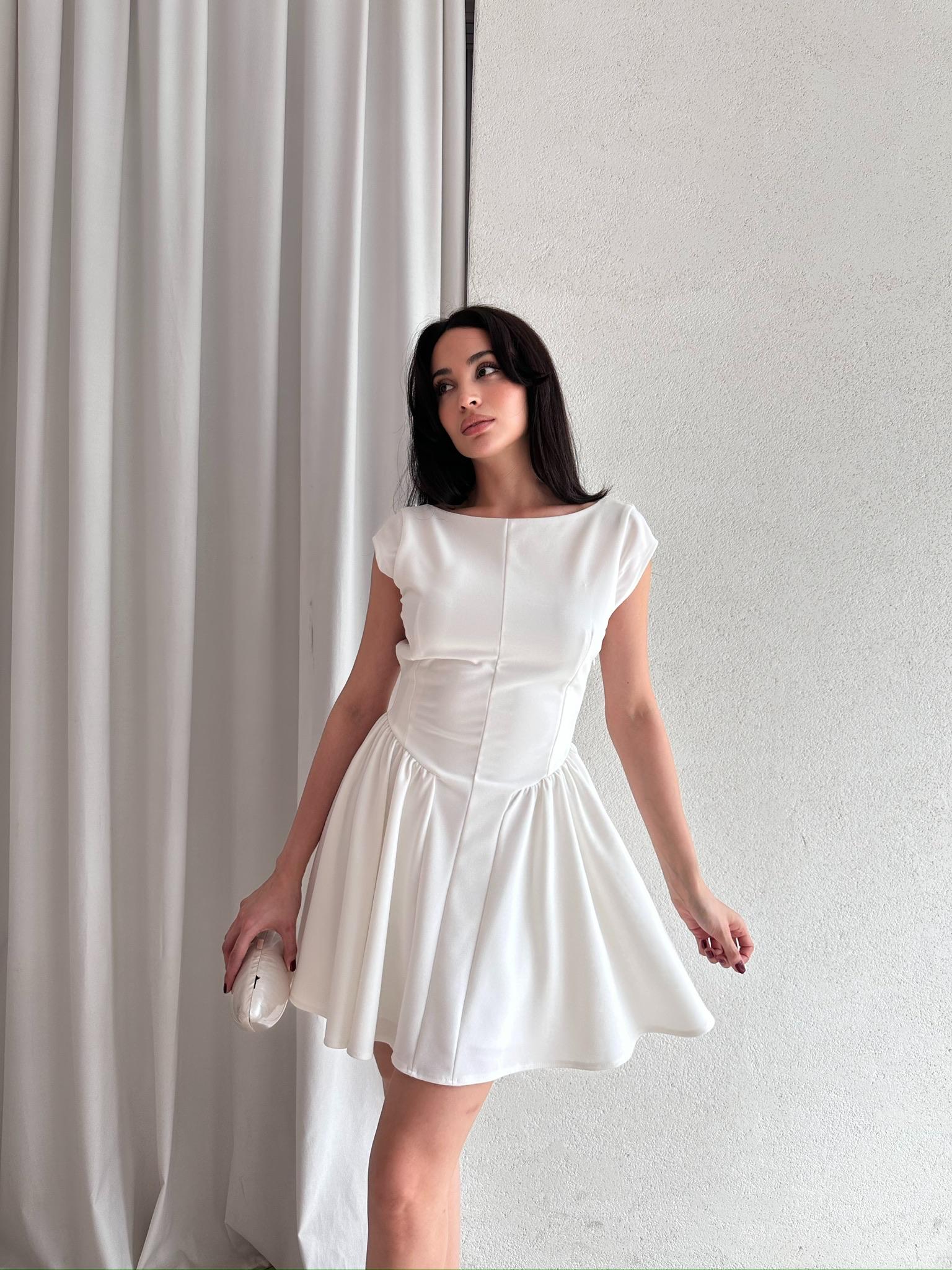 LİME Mini Elbise 3400 - Beyaz