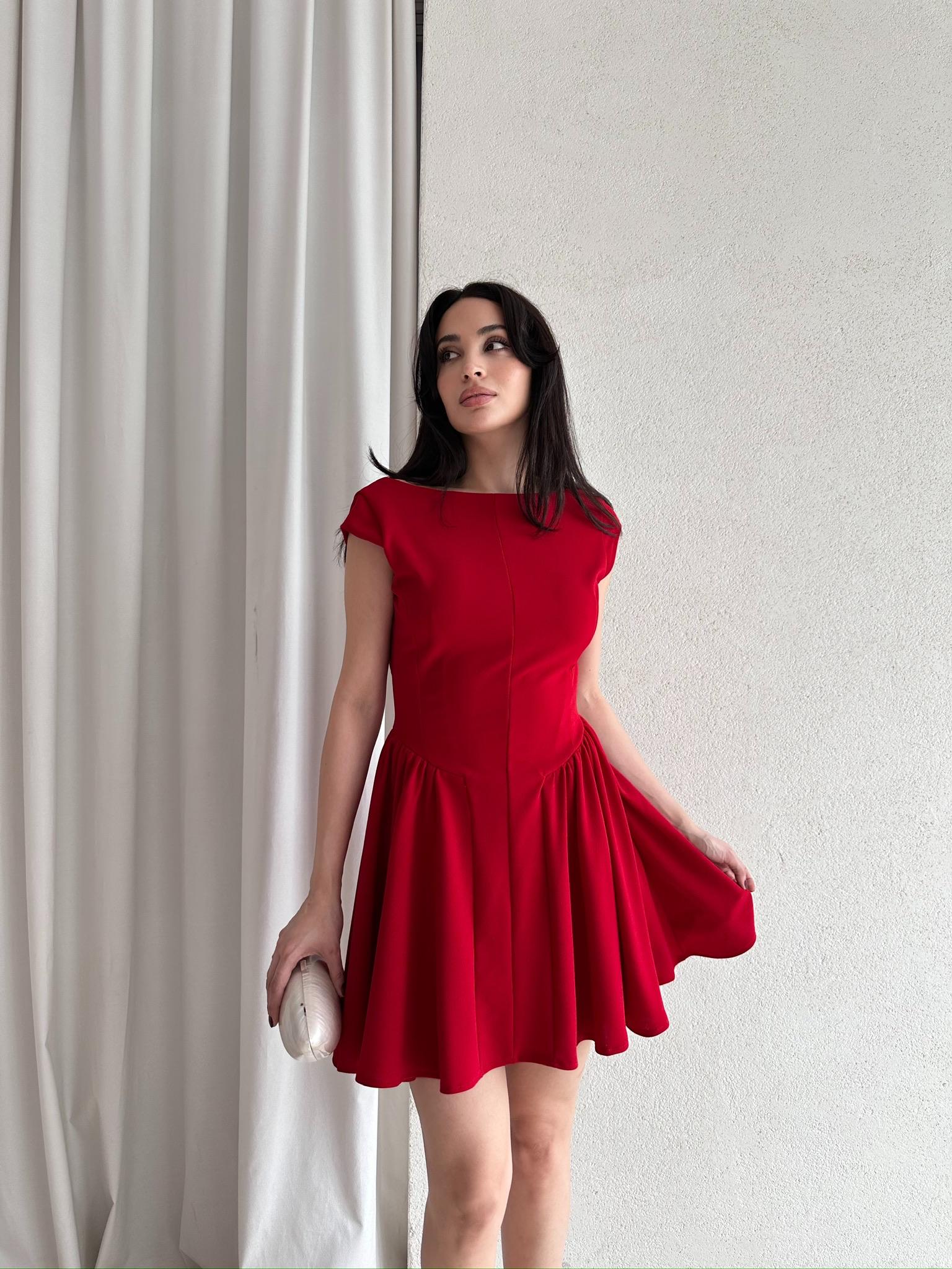 LİME Mini Elbise 3400 - Kırmızı