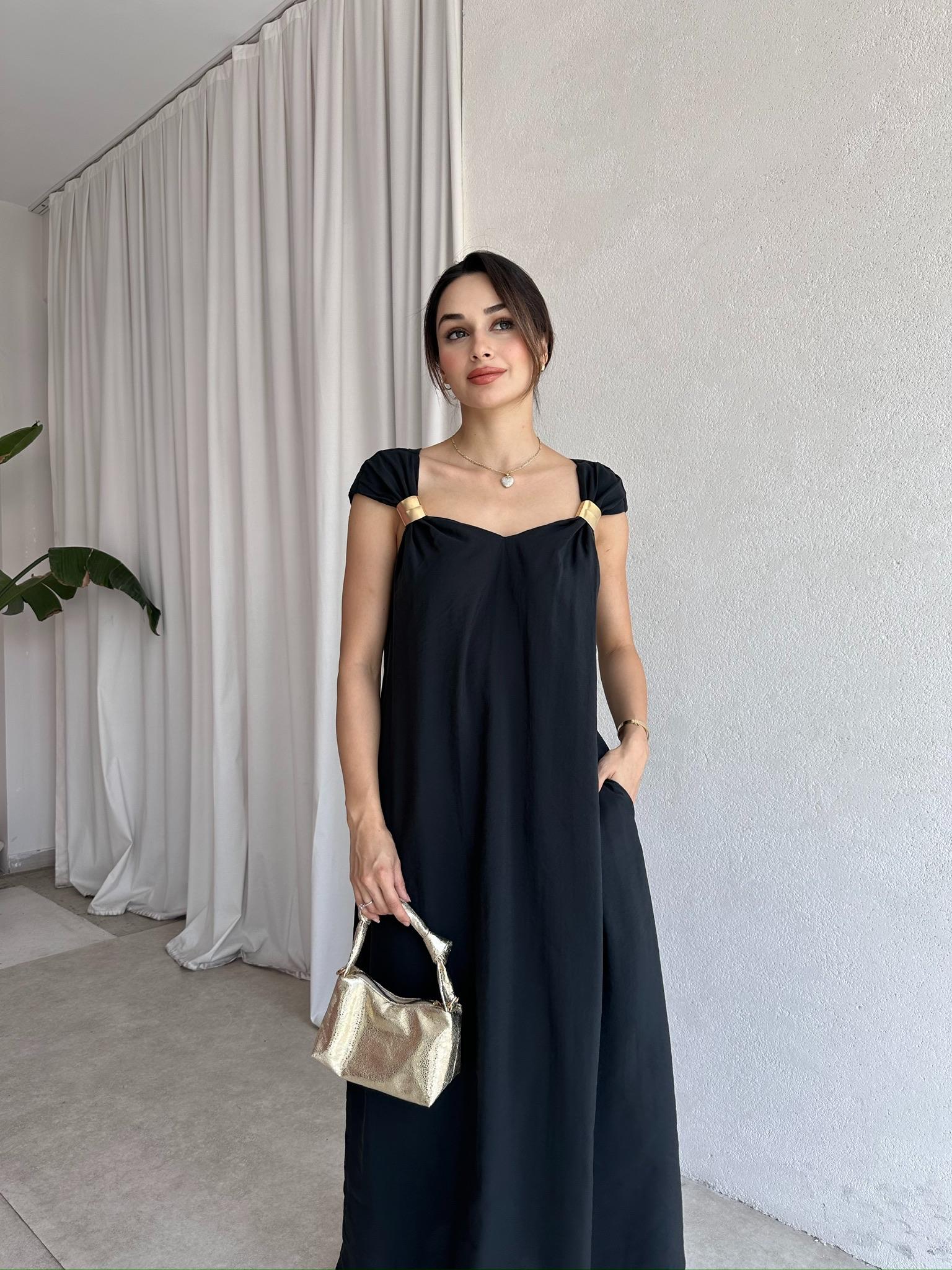 LİNDSAY Maxi Elbise 9732 - Siyah
