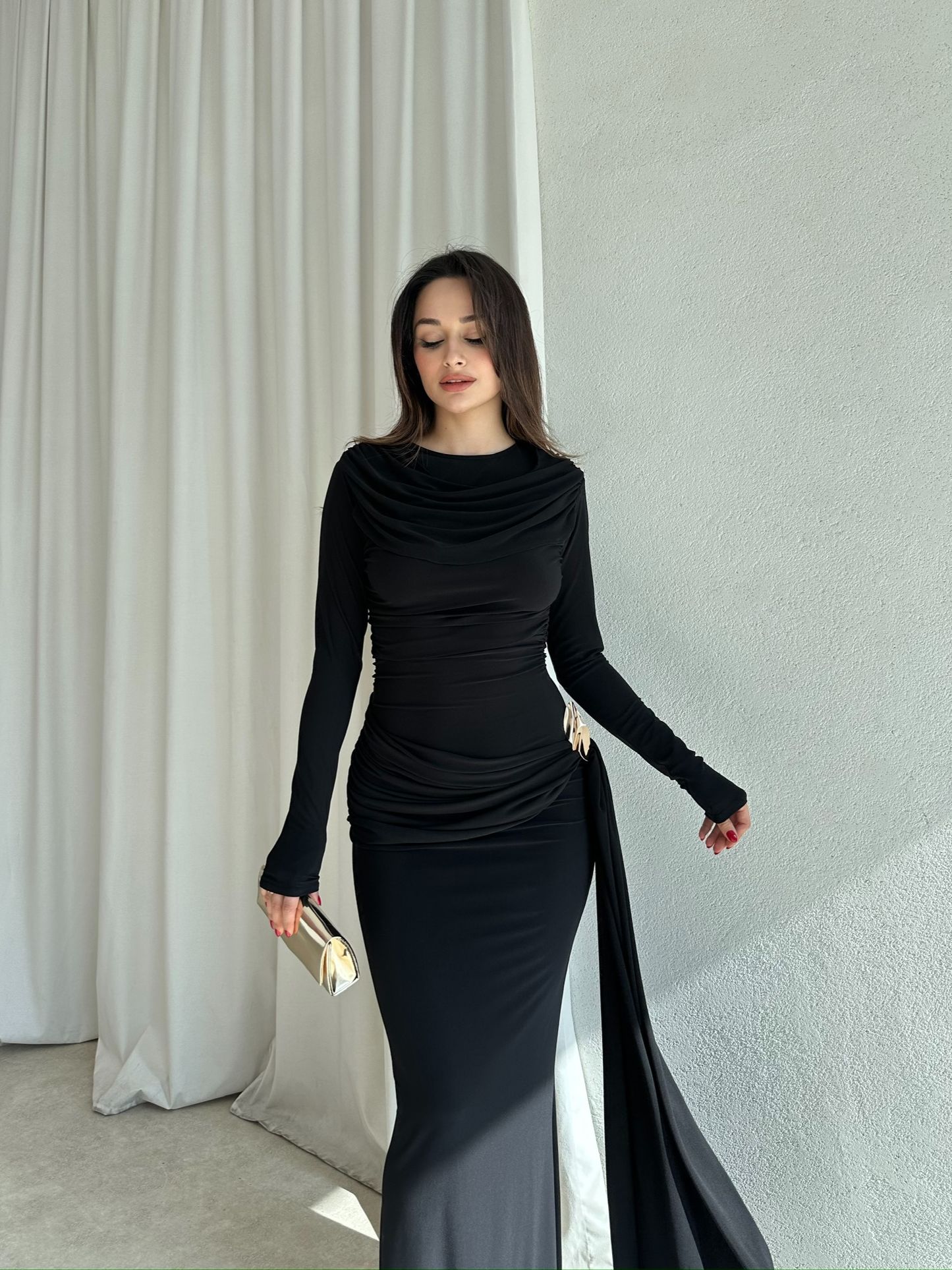  LOST Maxi Elbise 8644 - Siyah