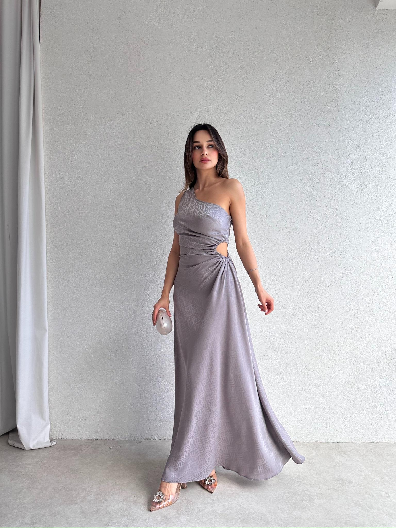 LOUNGE Maxi Elbise 9066 - Gri