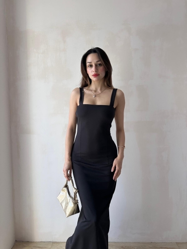 LOVELACE Maxi Elbise 3922 - Siyah - 2
