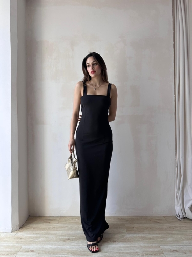 LOVELACE Maxi Elbise 3922 - Siyah - Mooi Butik