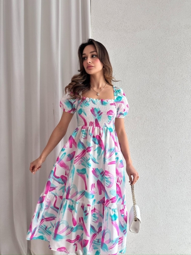 LUCK Mdi Elbise 6599 - Mooi Butik