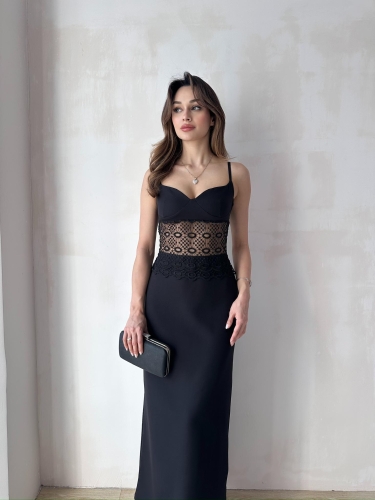 MADDALENA Maxi Elbise 2559 - Siyah - 1