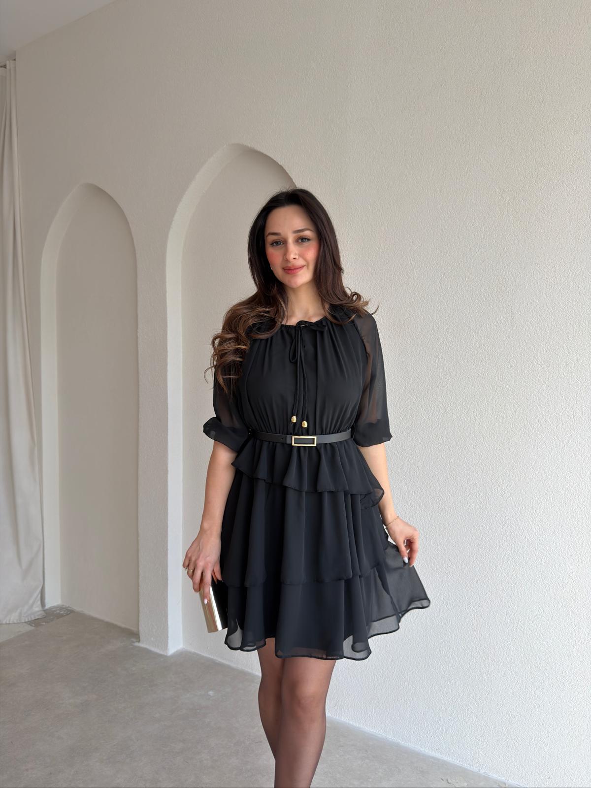 MAJORELLE Mini Elbise 9654 - Siyah